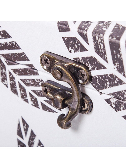 Шкатулка-сундук для украшений, искусственная кожа, 23х16.5х13.5 см, Листья, Y3-1778