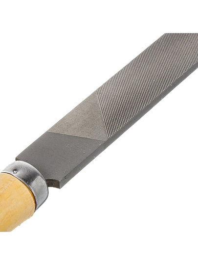 Напильник плоский, 200 мм, №2, деревянная ручка, Bartex, 12019