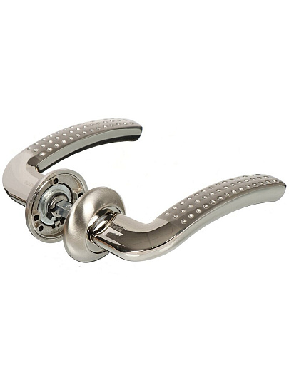 Ручка дверная Apecs, Megapolis Seoul H-0826-A-NIS\NI, 00022698, матовый никель, никель, алюминий