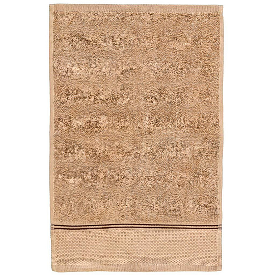 Полотенце кухонное махровое, 33х50 см, 400 г/м2, 100% хлопок, Граф, бежевое, Узбекистан