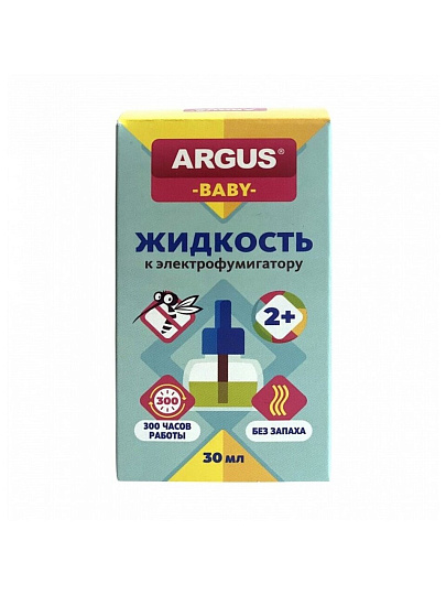 Репеллент от комаров, жидкость для фумигатора, без запаха, для детей, 30 ночей, Argus, Baby, 30 мл, АR-008