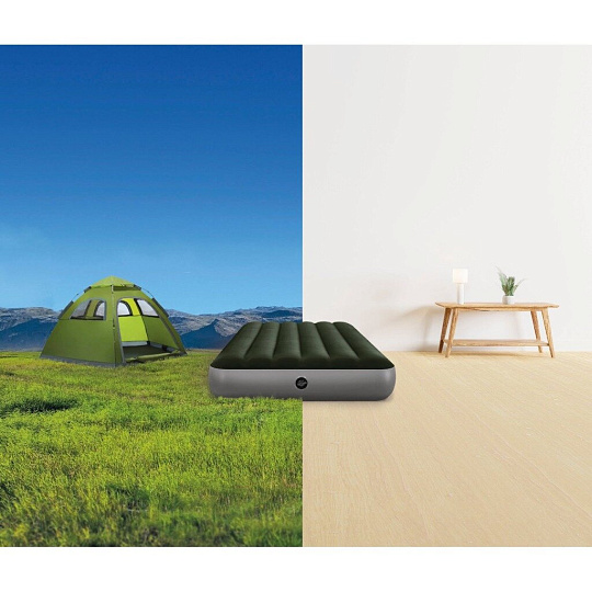 Матрас надувной Intex, 191х99х25 см, 64107, без насоса, флокированный, 136 кг