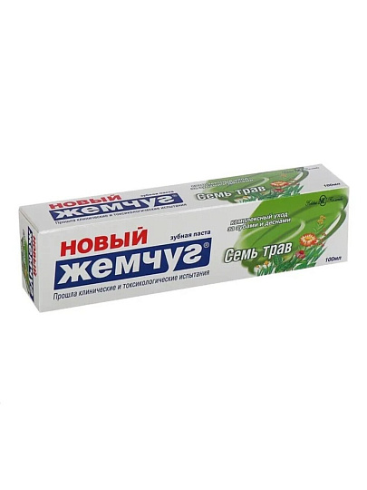 Зубная паста Новый Жемчуг, Семь трав, 100 мл