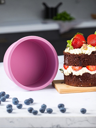 Форма для запекания силикон, 12.7х12.7х7 см, круглая, Хорс, Plump, П-01-155-01-(205)