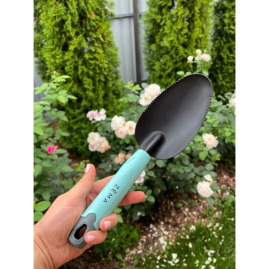 Совок посадочный тефлоновое покрытие, нержавеющая сталь, универсальный, Zema, Накаба, ZM 2107