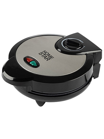 Вафельница Homestar, HS-2028, 1200 Вт, черный с серебром, антипригарное покрытие, 105198