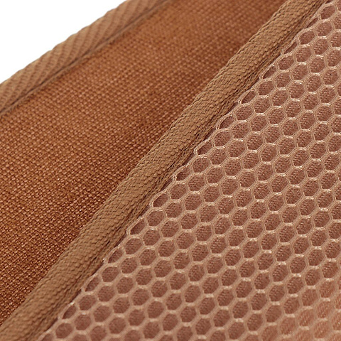 Мочалка банная лента, 60 х 9.5 см, хлопок, поролон, с ручкой, коричневая, Y3-551