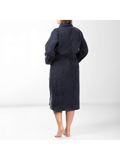 Халат мужской, махровый, 100% хлопок, темно-серый, L-XL, 48-50, Silvano