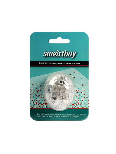 Клемма монтажная, 3 отверстия, 20 шт, Smartbuy, SBE-pwco-3-rp