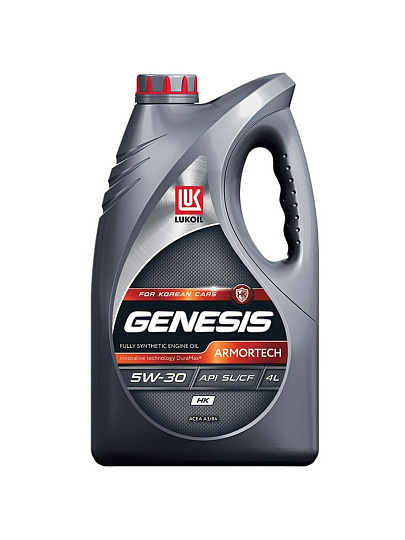 Масло моторное синтетическое, 5W30, Лукойл, Genesis Armortech НК, 4 л, 3149287
