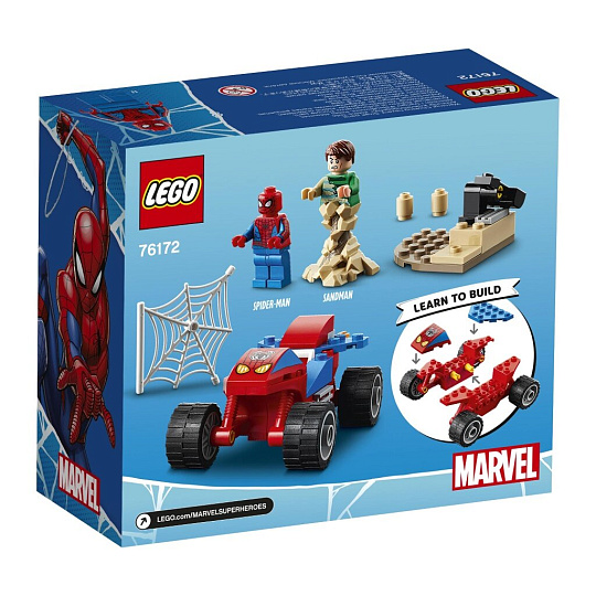 Конструктор Lego, Super Heroes, Бой Человека-Паука с Песочным Человеком, 3-5 лет, 45 деталей, 76172