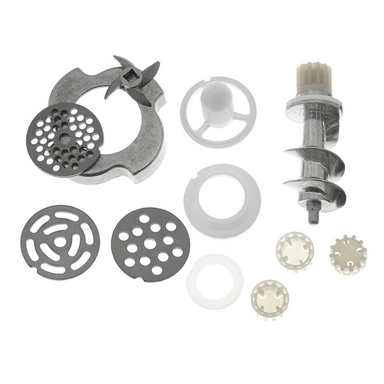 Мясорубка электрическая Аксион, 32.03, 1500 Вт, 1.7 кг/мин, пластик, с отсеком для хранения насадок, овощерезка