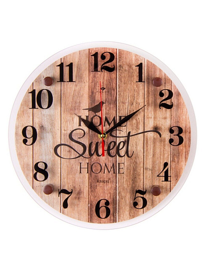 Часы настенные, кварцевые, 30 см, круглые, Рубин, Sweet home, 3030-034