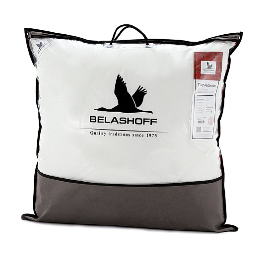 Подушка 68 х 68 см, 100% полиэстер, Гармония, чехол 100% хлопок, кант, регулируемая, Belashoff, ПЛП 6 - 1