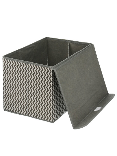 Кофр для хранения, с крышкой, складной, 38.5х26х24.5 см, серая волна, A190062