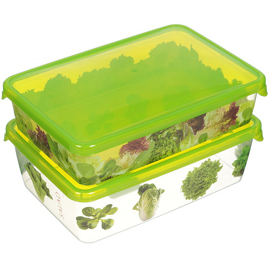 Контейнер пищевой пластик, 0.9, 1.35 л, 9 см, 2 шт, в ассортименте, прямоугольный, для СВЧ и заморозки, Giaretti, Браво, GR1072МИКС