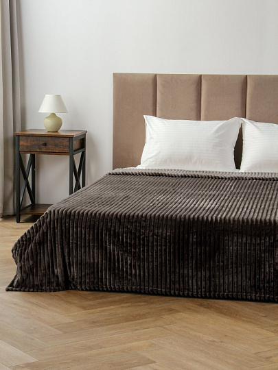 Плед 200х240 см, микрофибра, 100%пэ, 280г, Silvano, Неаполь, графит