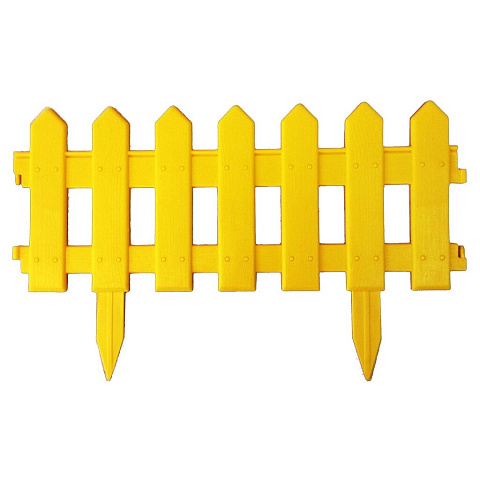 Забор декоративный пластмасса, Мастер сад, Палисадник, 30х190 см, желтый