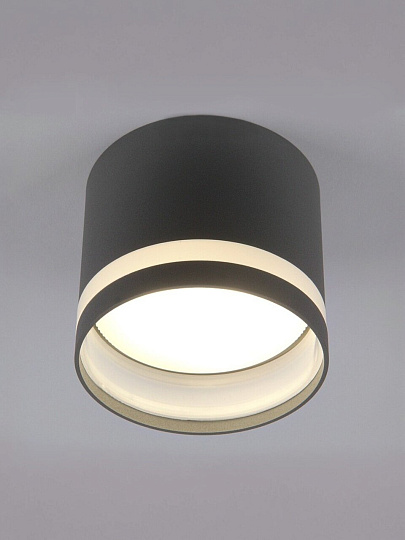 Светильник под лампу General Lighting Systems, Башня, 50 Вт, GX53, на 1 лампочку, IP20, 8.2х8.2х10 см, боковой рассеиватель, Спот, графит, 661701