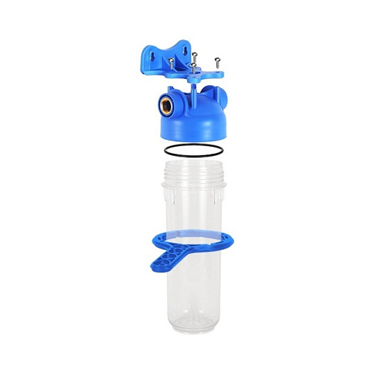 Колба фильтра для воды Аквабрайт, Slim Line 10, 1/2", для холодной воды, 1 ступ, АБФ-10-12