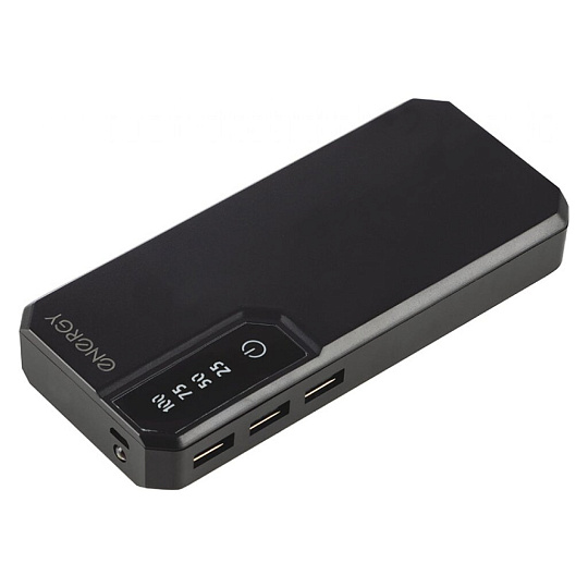 Аккумулятор внешний Energy, Power Bank 6000, 2 А, 6000 мА·ч, 2 USB, черный, 103572