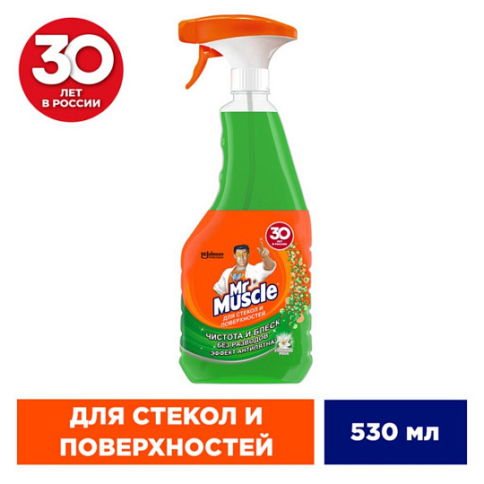 Средство для стекол Мистер Мускул, 530 мл, с курком, 103560/659804