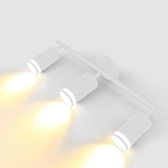 Светильник на основании General Lighting Systems, Башня, 50 Вт, GU10, 3 шт, IP20, d5.5х10х10 см, боковое рассеивание, Спот, белый, 661839