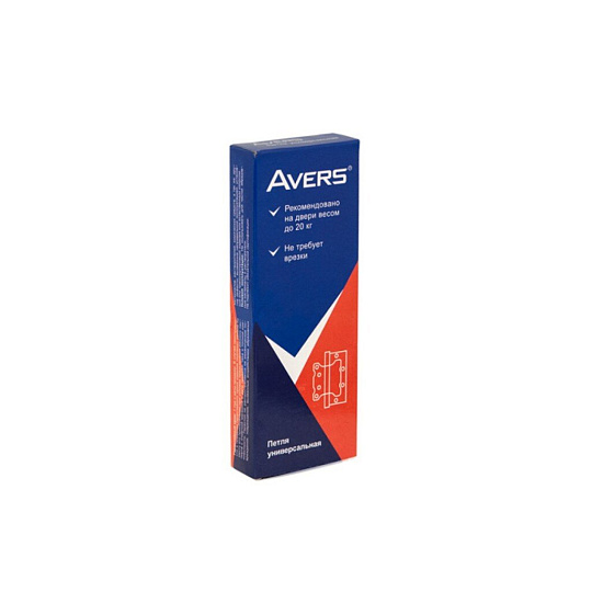 Петля накладная для деревянных дверей, Avers, 125х75х2.5 мм, B2-CR, с 2 подшипниками, хром
