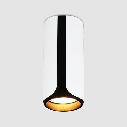 Светильник накладной General Lighting Systems, Монохром, 50 Вт, GU10, на 1 лампочку, IP20, d5.8х6х13 см, Спот, белый-черный, 661707