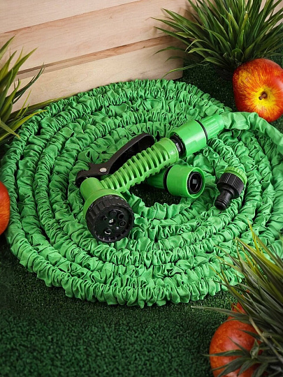 Шланг поливочный, растягивающийся, Grandy, Expandable, латекс, от 7.5 до 22.5 м, с пистолетом, BT002
