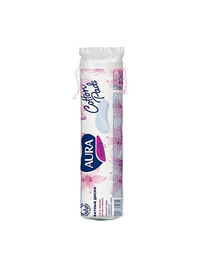 Ватные диски 120 шт, Aura, 2939/1575/4313