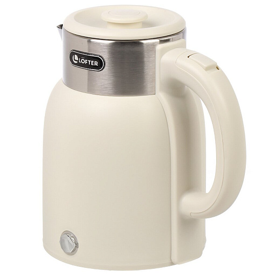 Чайник электрический Lofter, CX-K224-18W, белый, 1.6 л, 1500 Вт, скрытый нагревательный элемент, пластик
