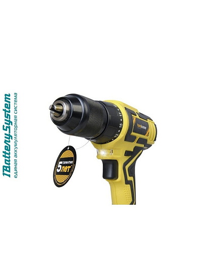 Дрель-шуруповерт аккумуляторный, Hanskonner, HCD1855R, 18 В, 1BatterySystem, 13 мм, 55Нм, 2х2.0Ач, кейс