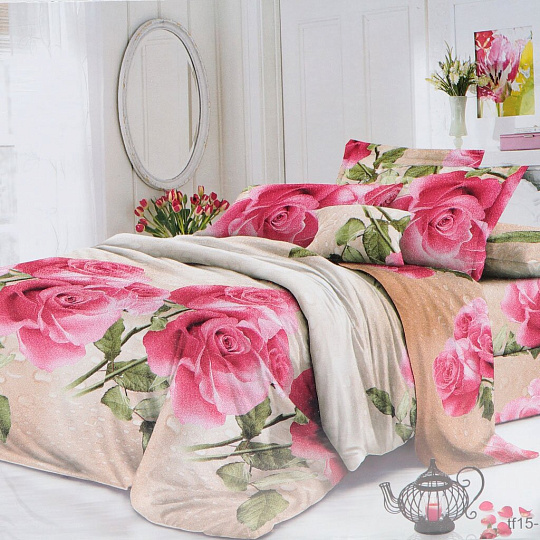 т КПБ Сальвадор 2сп с Европростыней Полисатин (2н70*70, пр220*240, п175*212) цветной в асс-те