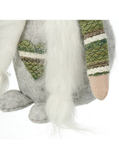 Фигурка декоративная Гномик, 14х11х30 см, зеленый, белая, F010032
