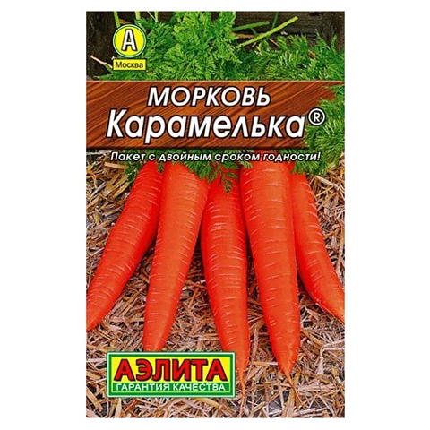 Семена Морковь, Карамелька, 2 г, цветная упаковка, Аэлита