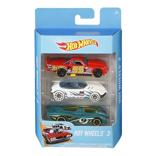 Набор из трех машинок Hot Wheels, K5904, в ассортименте