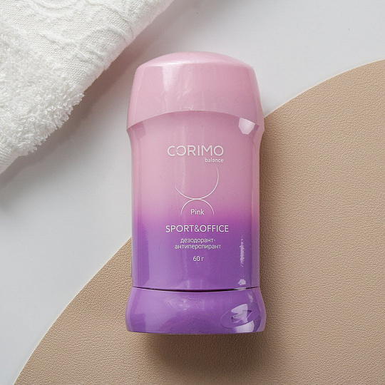 Дезодорант Corimo, Pink Sport & Office, для женщин, гелевый, стик, 60 г