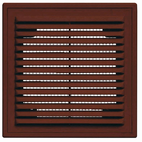 Решетка вентиляционная пластик, разъемная, 180х250 мм, с сеткой, коричневая, Viento, 1825ВР
