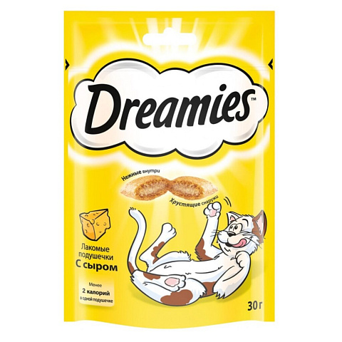 Корм для животных Dreamies, 30 г, для кошек, лакомство, с сыром, 7438