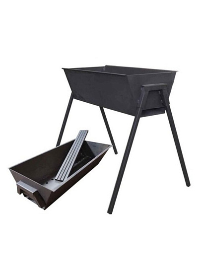 Мангал 530х510х240х165 мм, 2 мм, разборный, Стационарный, СП-МС 7,8