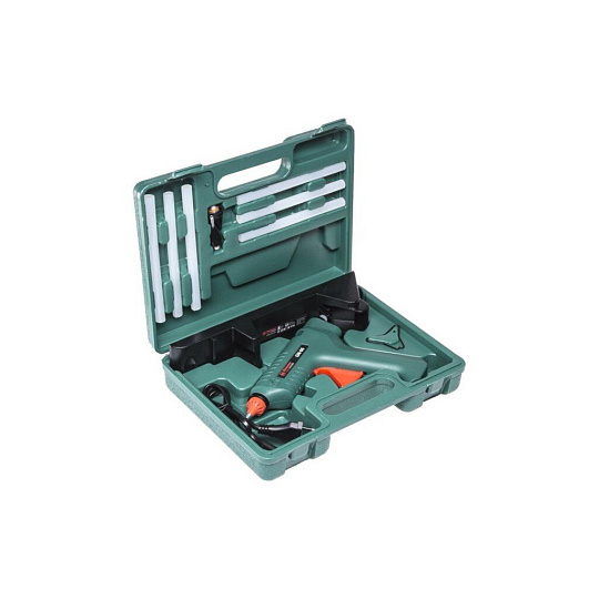 Электропистолет клеевой 11 мм, 15 Вт, 22 г/мин, короткая и длинная насадка стержни, Hammer, GN-06, 273271