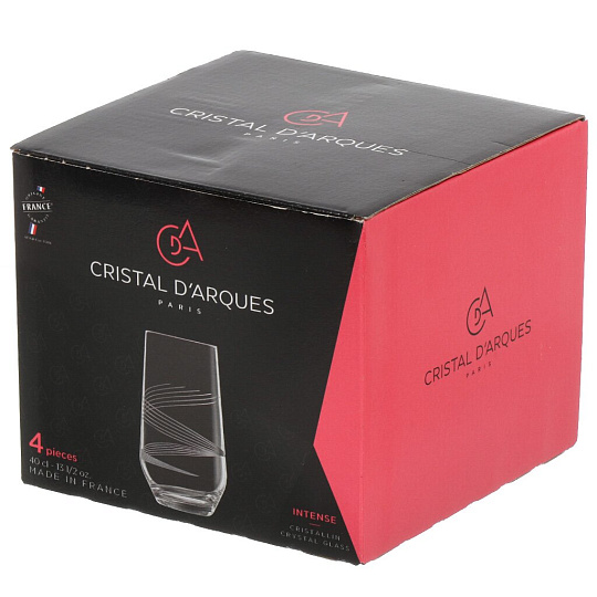Стакан 400 мл, стекло, 4 шт, Cristal D'Arques, Intense, Q0722