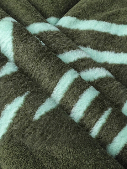 Плед евро, 200х220 см, 60% хлопок, 40% акрил, Karteks, Soft Komfort PS1677A, зеленый, 104/200.1677А