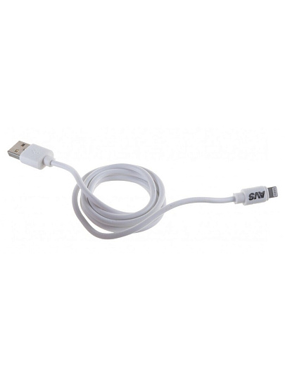 Кабель USB, AVS, IP-51, Apple Lightning, 1 м, белый, A78041S