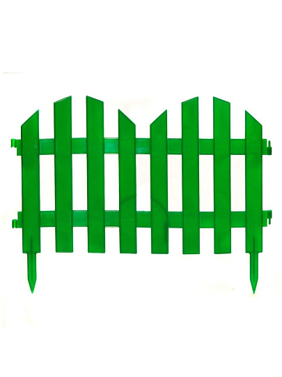 Забор декоративный пластмасса, Palisad, №4, 28х300 см, зеленый, ЗД04