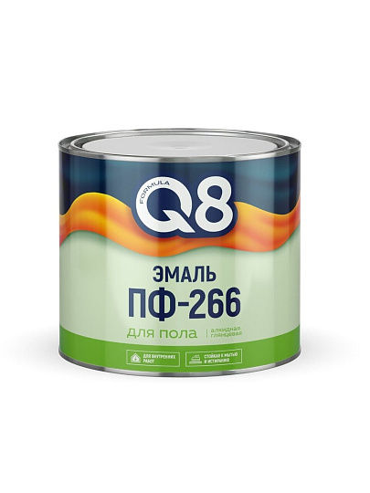 Эмаль Formula Q8, ПФ-266, алкидная, глянцевая, желто-коричневая, 2.6 кг