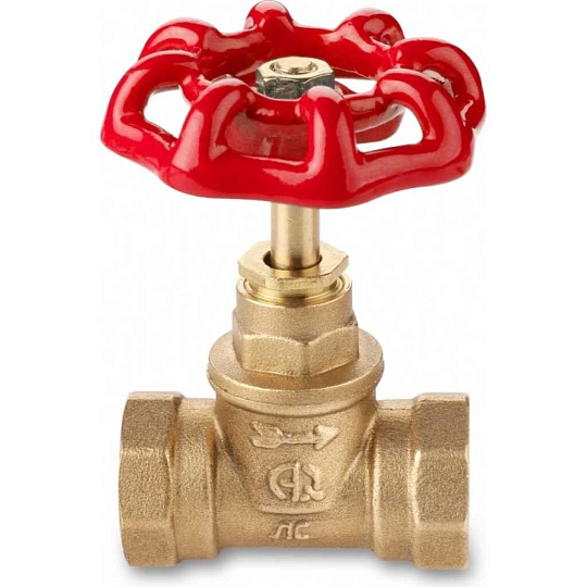 Вентиль для воды, 1/2", г-г, красный, AquaLink