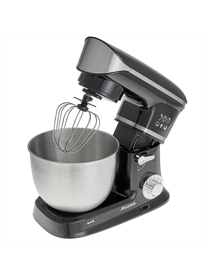 Миксер планетарный, Аксинья, КС-407, 1200 Вт, 5 л, 6 скор, чер