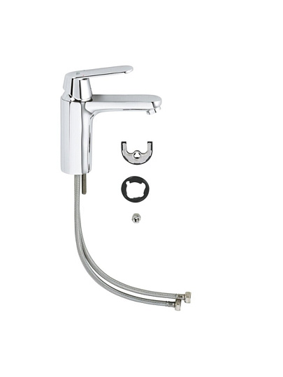 Смеситель для раковины, Grohe, Eurosmart, короткий излив, с картриджем, хром, 23327000
